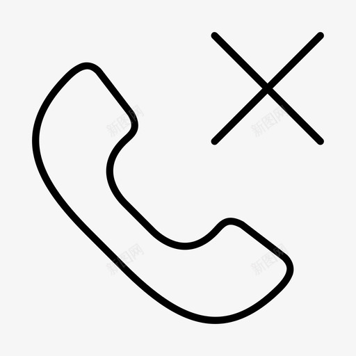 拒绝呼叫呼叫取消呼叫图标svg_新图网 https://ixintu.com 停止呼叫 取消呼叫 呼叫 填充 拒绝呼叫
