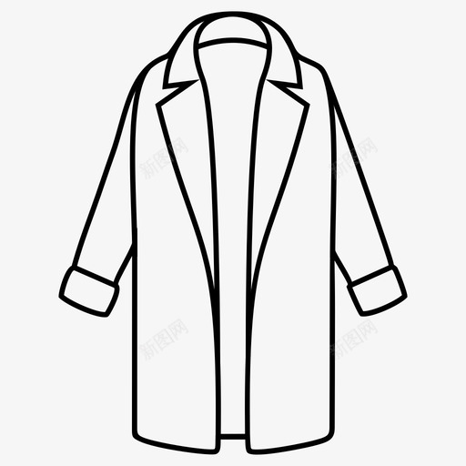 大衣时装夹克图标svg_新图网 https://ixintu.com 大衣 夹克 女式 女式服装 时装 羊毛
