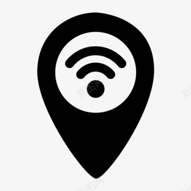 wifi点热点互联网位置图标图标