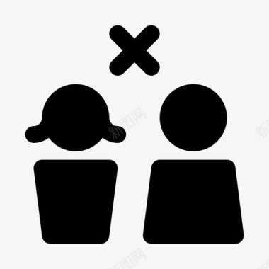 离婚夫妻家庭图标图标