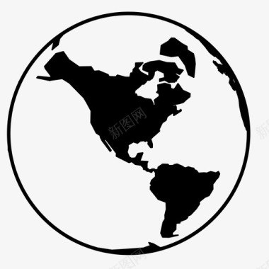 地球北美洲地球位置图标图标