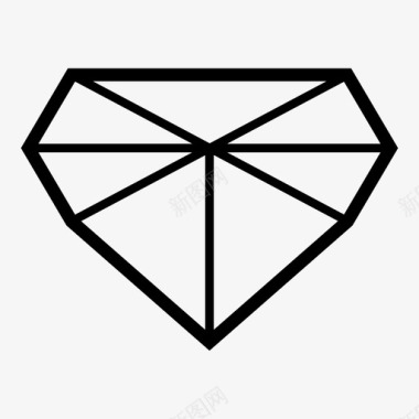 钻石明亮昂贵图标图标
