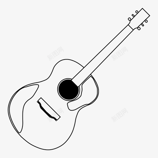 吉他乐器旋律图标svg_新图网 https://ixintu.com 乐器 吉他 旋律 音乐