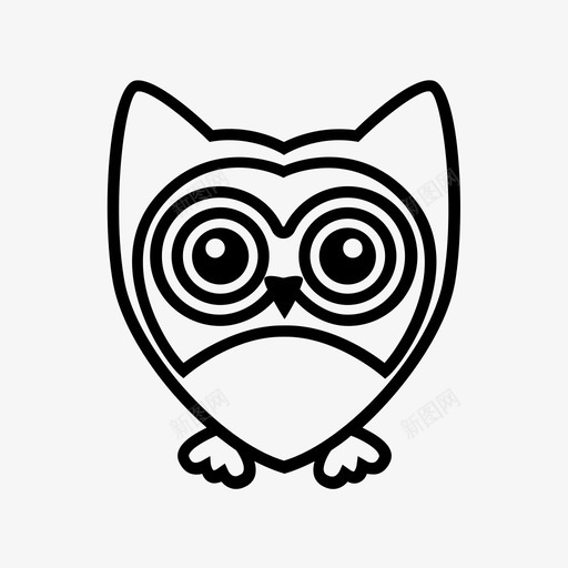 猫头鹰教育夜鸟图标svg_新图网 https://ixintu.com 夜猫子 夜鸟 教育 猫头鹰
