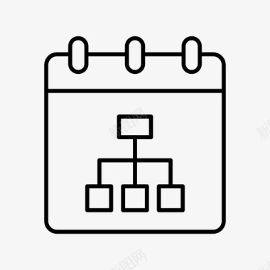 图表日历每日日历图表图标图标