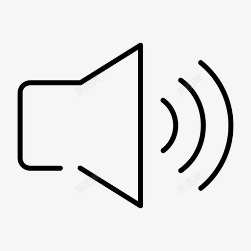 音量满增大音量声音图标svg_新图网 https://ixintu.com 增大音量 声音 扬声器 按钮变薄 音量满