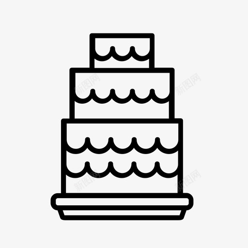 婚礼蛋糕生日蛋糕店图标svg_新图网 https://ixintu.com 婚礼蛋糕 庆典 生日 蛋糕店