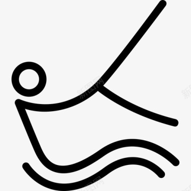 练习水上运动的人运动运动符号图标图标