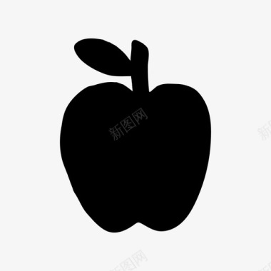 食品苹果手绘素描图标图标
