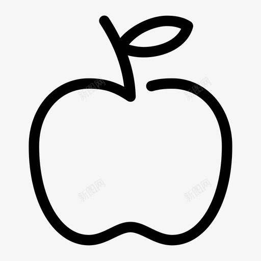苹果水果青苹果图标svg_新图网 https://ixintu.com 校际集市 水果 红苹果 苹果 蔬菜 青苹果