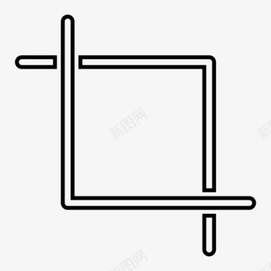 裁剪相框照片图标图标