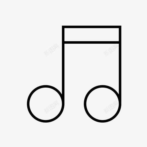 音乐itunes音符图标svg_新图网 https://ixintu.com itunes 声音 播放 科技 音乐 音符