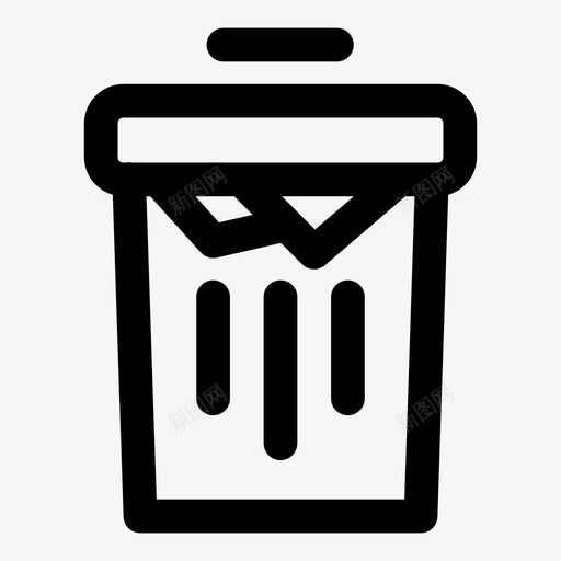 满满的垃圾垃圾箱垃圾桶图标svg_新图网 https://ixintu.com 垃圾 垃圾桶 垃圾箱 满满的垃圾