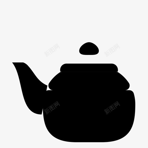茶壶电器厨房图标svg_新图网 https://ixintu.com 厨房 电器 美味的茶时间 茶壶