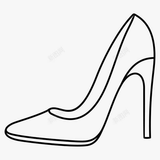 高跟鞋品牌鞋子图标svg_新图网 https://ixintu.com 品牌 女人 婚礼 鞋子 高跟鞋