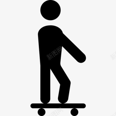 滑板标滑板滑冰图标图标