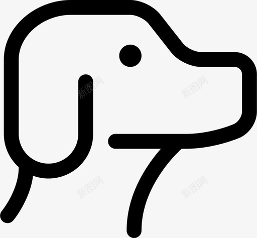 狗动物脸图标svg_新图网 https://ixintu.com 动物 头 宠物 小狗 狗 生活方式 脸