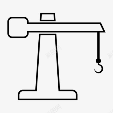 起重机建筑维修图标图标
