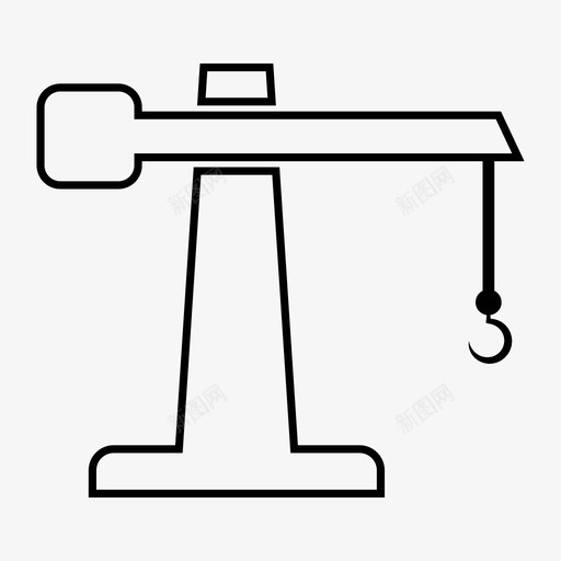 起重机建筑维修图标svg_新图网 https://ixintu.com 塔架 工业 建筑 维修 起重机