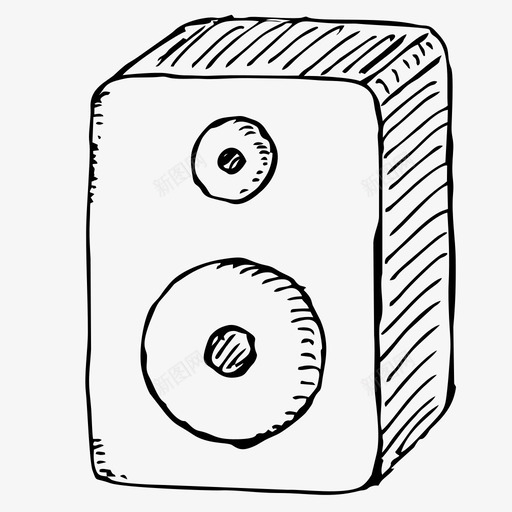 扬声器音乐音箱图标svg_新图网 https://ixintu.com 声音 手绘 扬声器 素描 音乐 音箱