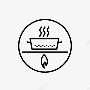 烹饪煮沸加热图标图标