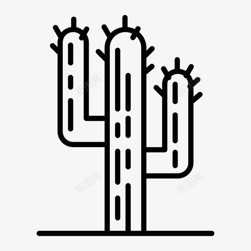 仙人掌沙漠植物图标svg_新图网 https://ixintu.com 仙人掌 冒险第1部分 植物 沙漠