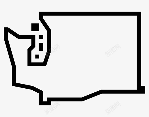 华盛顿地图美国各州地图图标svg_新图网 https://ixintu.com 华盛顿地图美国各州地图