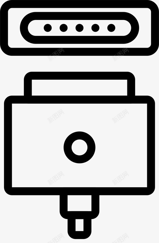 magsafe插头电缆连接器图标svg_新图网 https://ixintu.com magsafe插头 smashicons连接器电缆轮廓 电缆 连接器