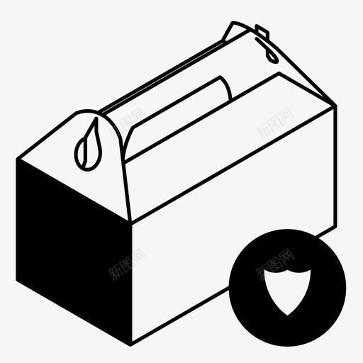 外卖箱交货订单安全图标svg_新图网 https://ixintu.com 交货 保护订单 外卖箱 安全储存 箱子 订单安全 运输