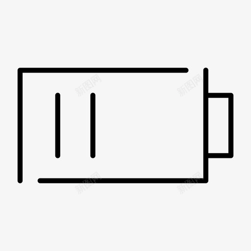 电池半电池半充电电池图标svg_新图网 https://ixintu.com 半充电电池 半电池 电池 通用间隙灯