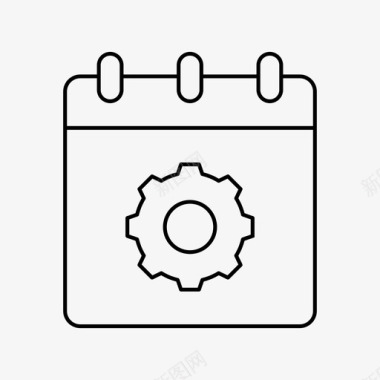 设置日历每日日历齿轮图标图标