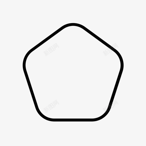 五边形几何数学图标svg_新图网 https://ixintu.com 五边形 几何 圆形 形状 数学