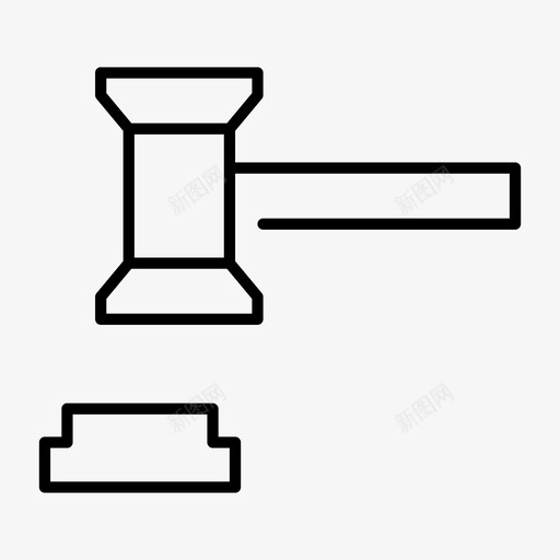 木槌拍卖投标图标svg_新图网 https://ixintu.com 司法 商业空白罚款 投标 拍卖 木槌 法律