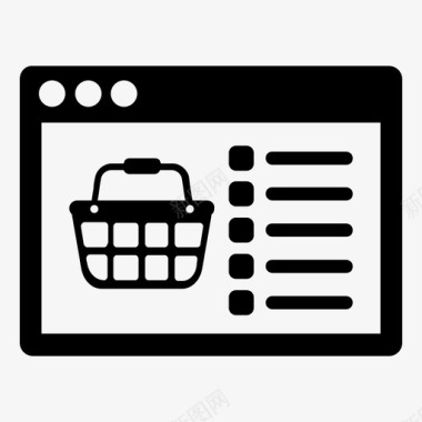 购物购物篮浏览器图标图标