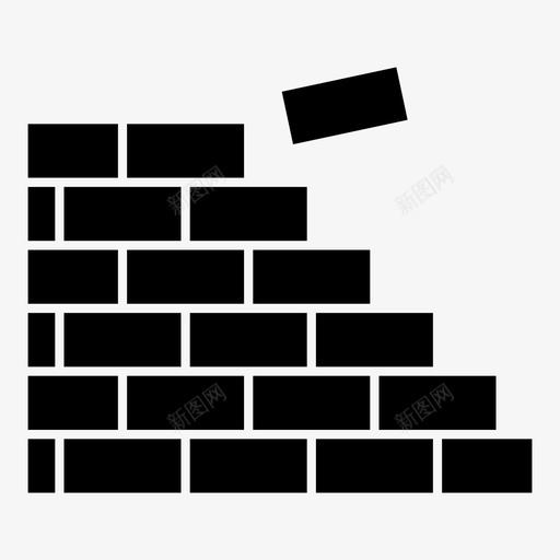 在建砖墙砖图标svg_新图网 https://ixintu.com 在建 建筑 抹灰工 泥瓦匠 砖 砖墙