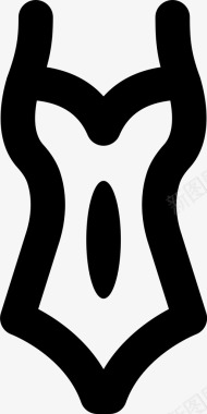 一件式泳衣服装时尚图标图标