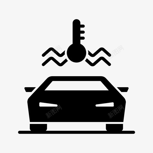 汽车发动机温度汽车热量图标svg_新图网 https://ixintu.com 汽车 汽车发动机温度 汽车和汽车服务标志符号 热量