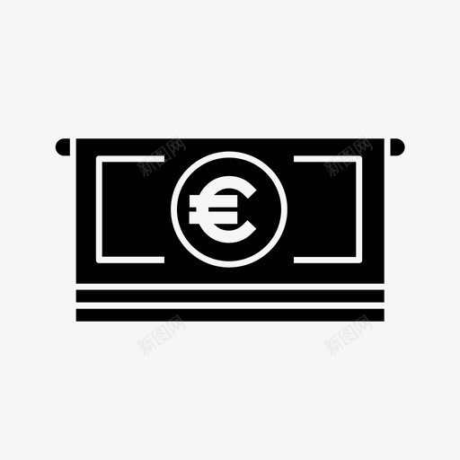 取欧元银币现金图标svg_新图网 https://ixintu.com 付款和取款 取欧元 现金 钱 银币