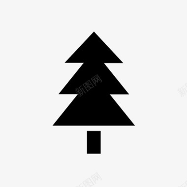 松树圣诞冷杉图标图标