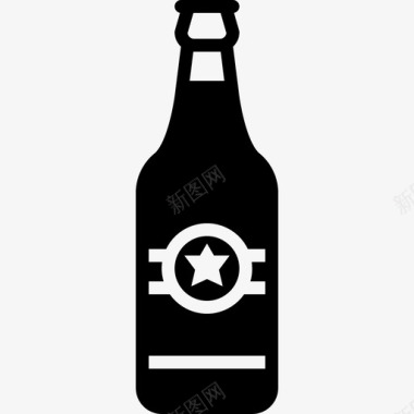 啤酒瓶酒精酒吧图标图标