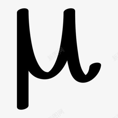 mu字母表希腊语图标图标