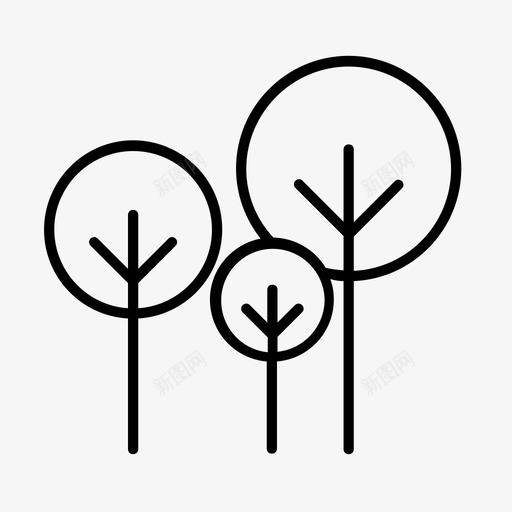 树木自然户外图标svg_新图网 https://ixintu.com 公园 户外 树木 植物 自然
