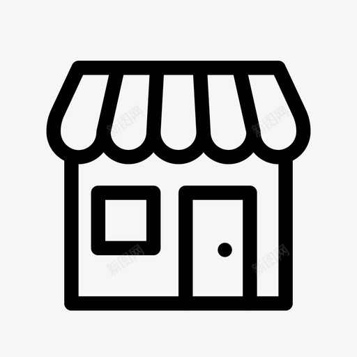 商店建筑物市场图标svg_新图网 https://ixintu.com 商店 市场 建筑物
