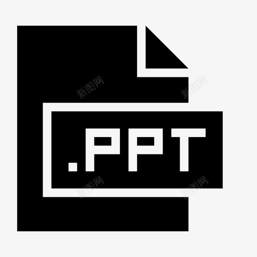 ppt扩展名文件图标svg_新图网 https://ixintu.com ppt 扩展名 文件 文件格式和扩展名glyph 格式