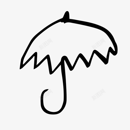雨伞手拉雨图标svg_新图网 https://ixintu.com 天气 手拉 潮湿 雨 雨伞 风暴