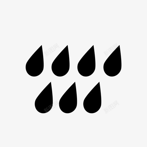 下雨天气天气预报图标svg_新图网 https://ixintu.com 下雨 天气 天气预报