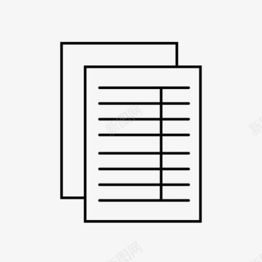 文件纸张电子表格图标图标