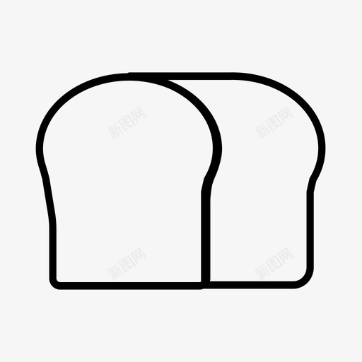 面包早餐小面包图标svg_新图网 https://ixintu.com 三明治 小面包 早餐 面包
