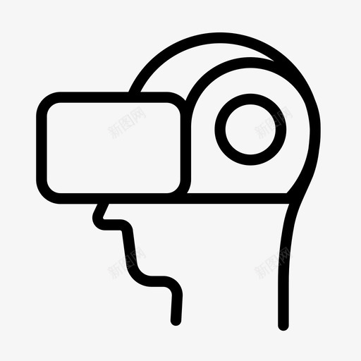 虚拟现实hud齿轮vr耳机图标svg_新图网 https://ixintu.com vr耳机 耳机 虚拟现实 虚拟现实hud 齿轮vr