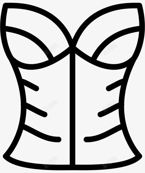 紧身胸衣衣服时尚图标svg_新图网 https://ixintu.com 女人 时尚 漂亮女人衣服轮廓 紧身胸衣 衣服